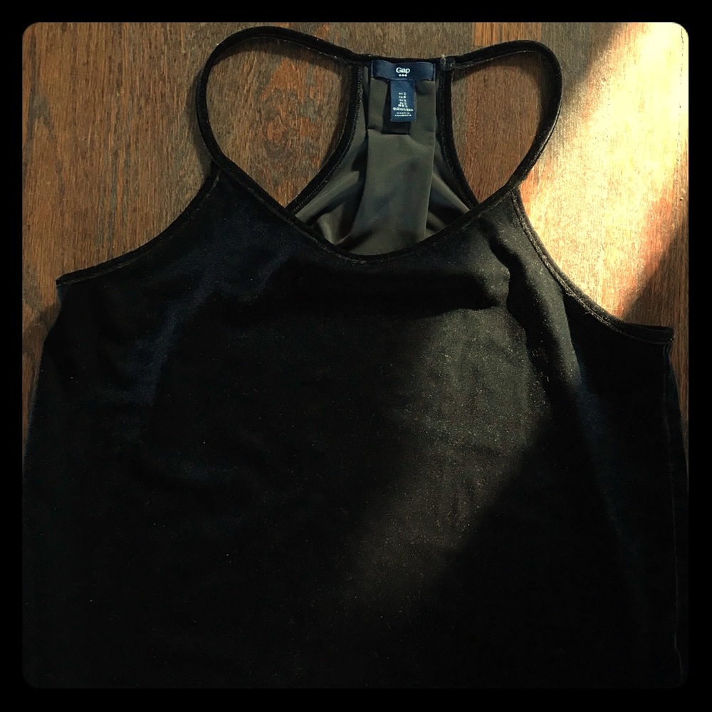GAP black velvet shirt